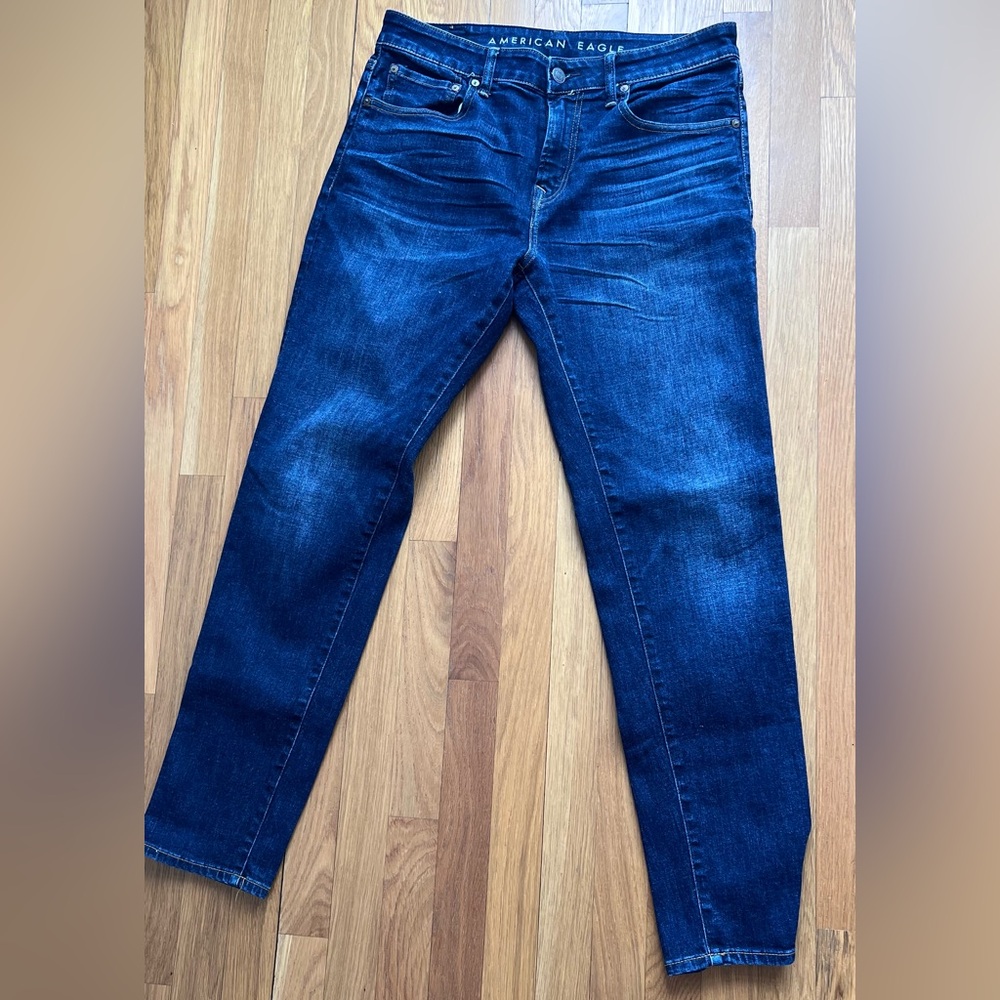 American Eagle Outfitters Dark Blue Straight Jeans